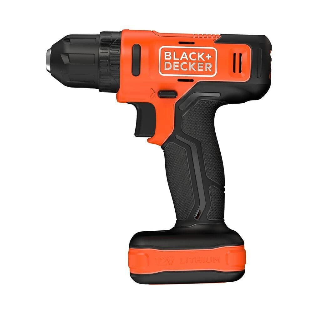Parafusadeira e Furadeira de Impacto Black+Decker BCD712VHD 3/8 Luz LED Bateria 12V Bivolt