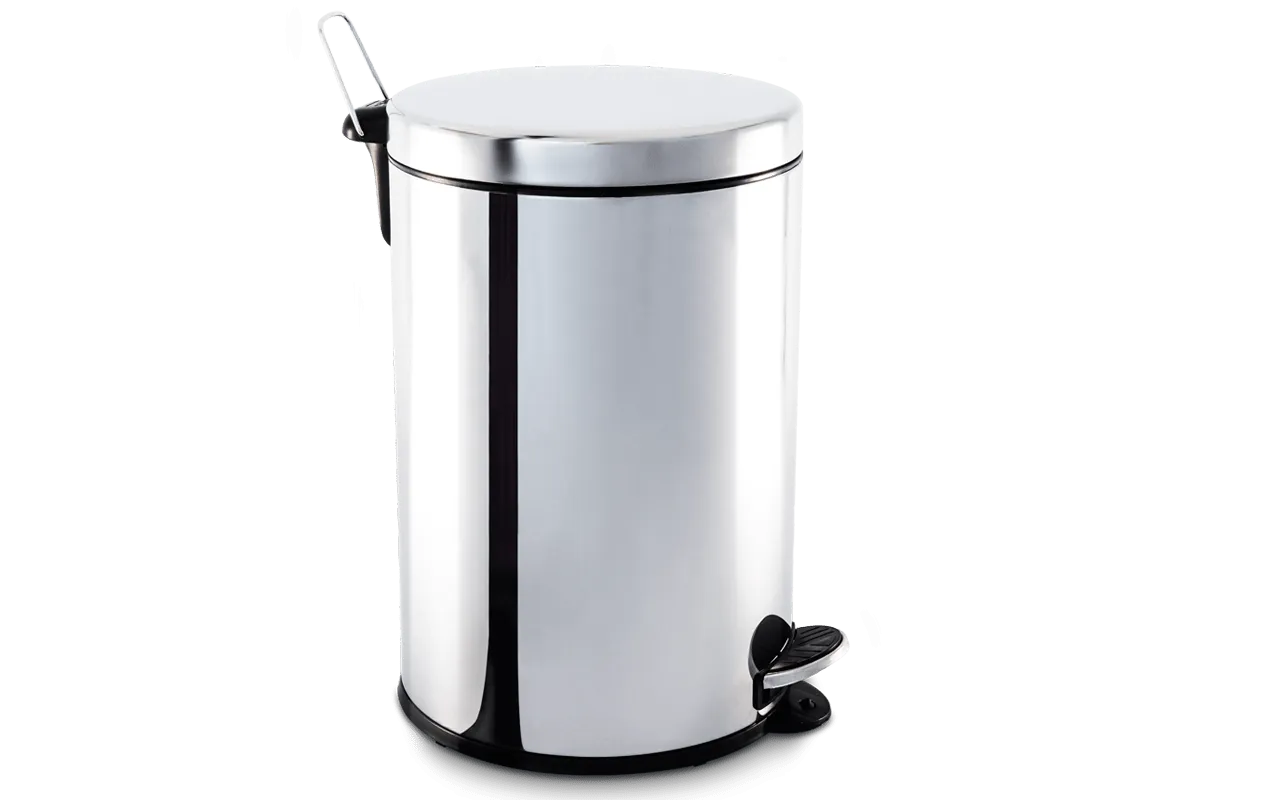 LIXEIRA INOX COM PEDAL E BALDE 20L - BRINOX