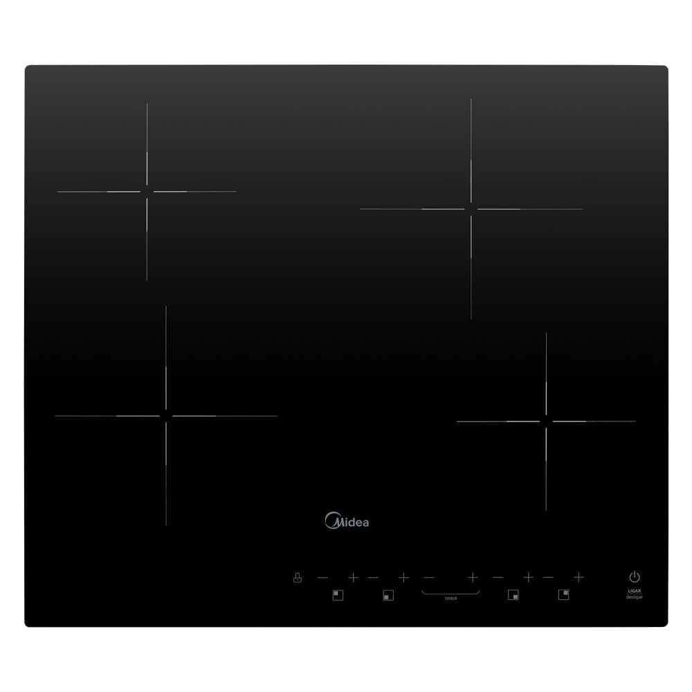 Cooktop 4 Bocas Elétrico Vitrocerâmico Midea 220