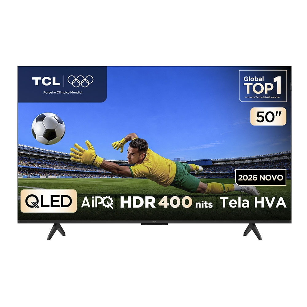 Smart TV TCL 50 Polegadas QLED 4K P7L WiFi Bluetooth Google TV HDR10+ 60 Hz AIPQ 50P7L