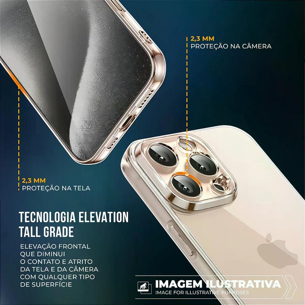 Foto 3 de Capa case capinha para iPhone 16E - Crystal Slim - NÃO AMARELA - Gshield
