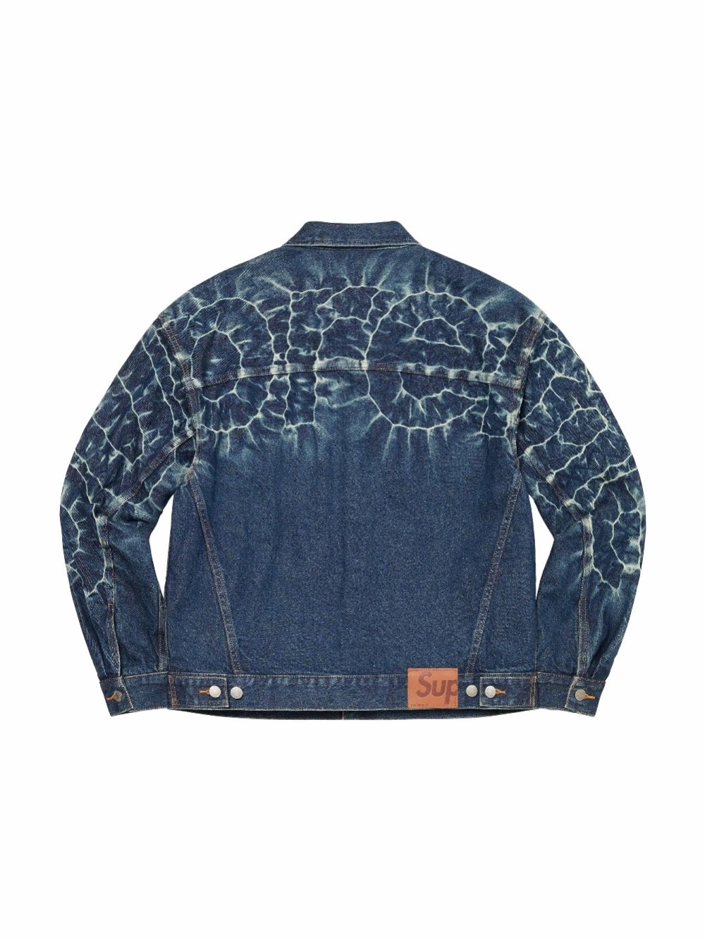 Jaqueta Supreme Shibori Denim Trucker Jacket Rigid Indigo — M, Usado