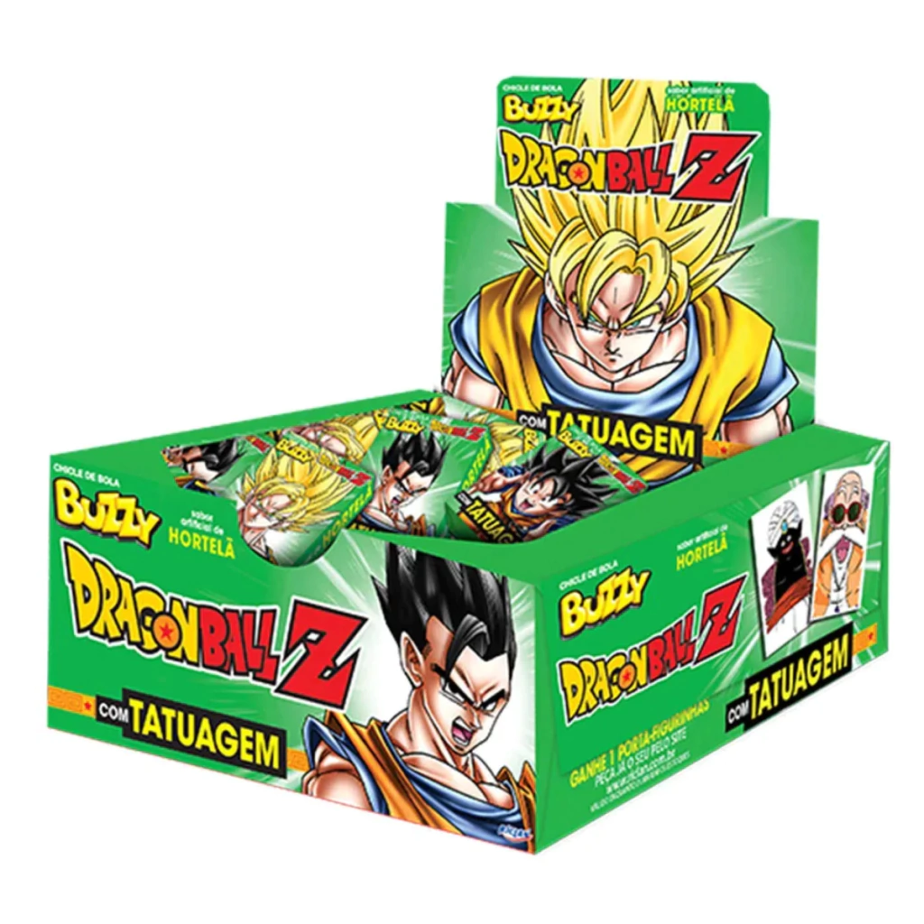 Chiclete Buzzy Dragon Ball Z Hortelã Riclan