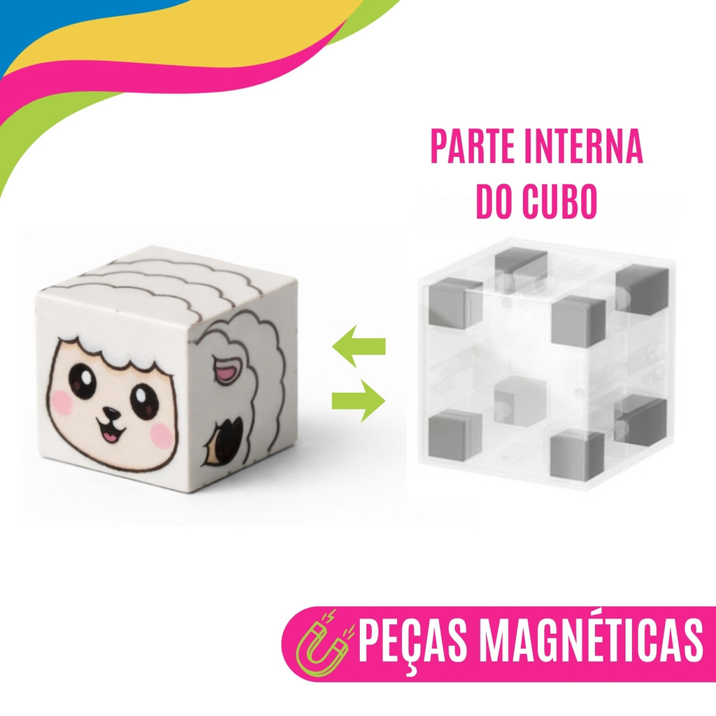 Foto 2 de Cubo Magnético Construção Infantil Estimula Criatividade