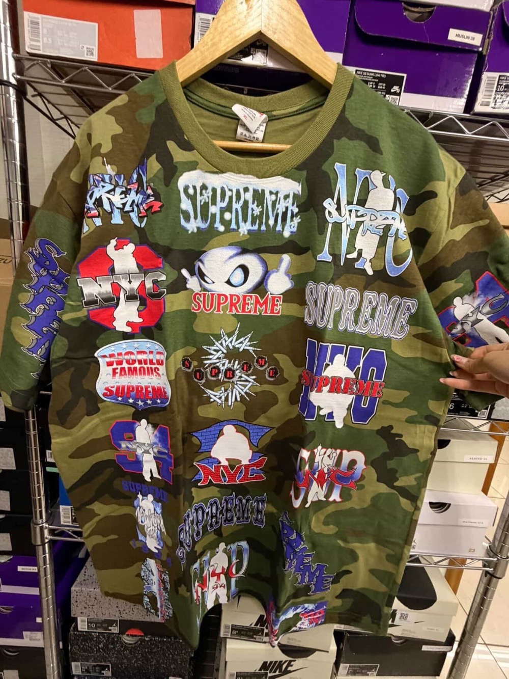 Camiseta Supreme Flash Woodland Camo SS26-W1 — XG, Novo