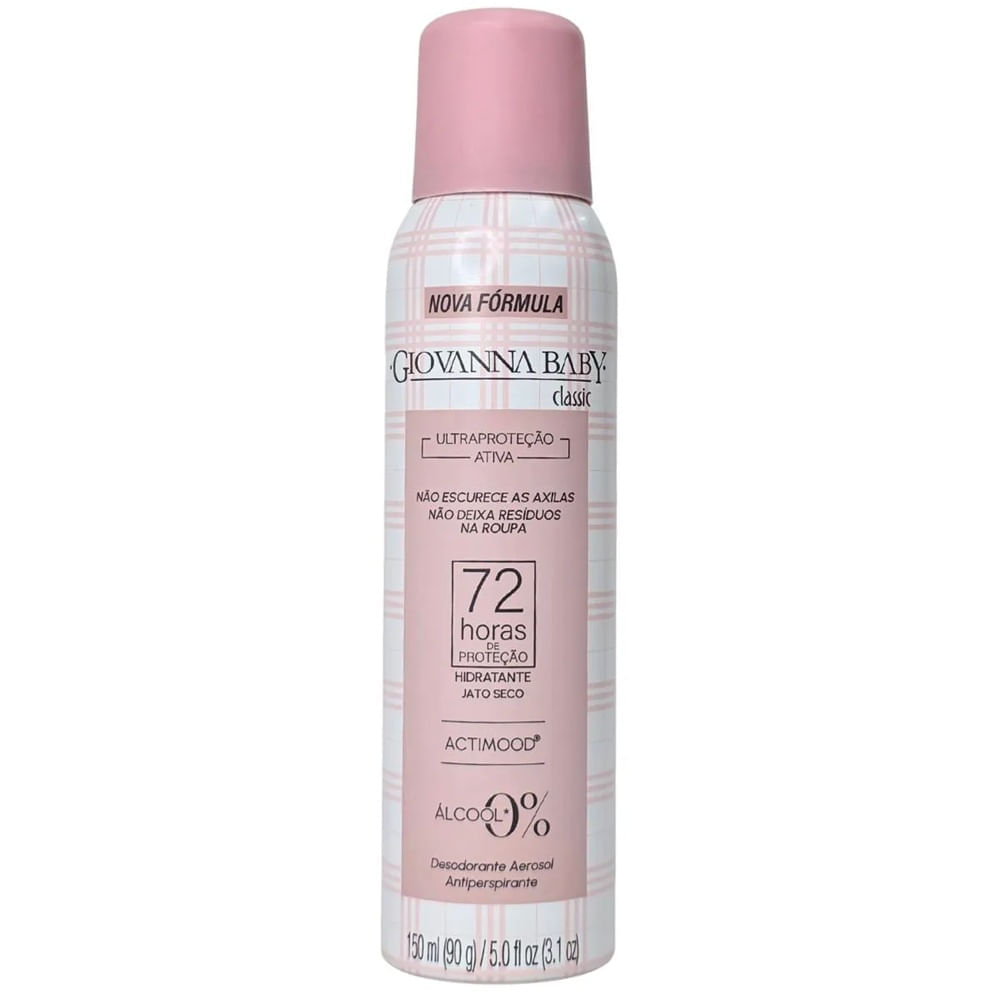 Desodorante Aerosol Giovanna Baby 72h Classic 150ml