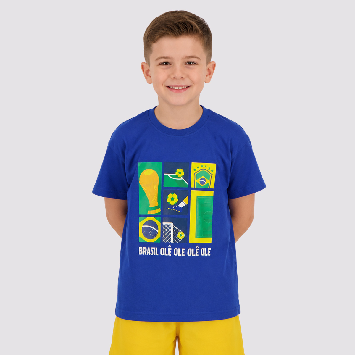 Camisa Brasil HQ Infantil Azul