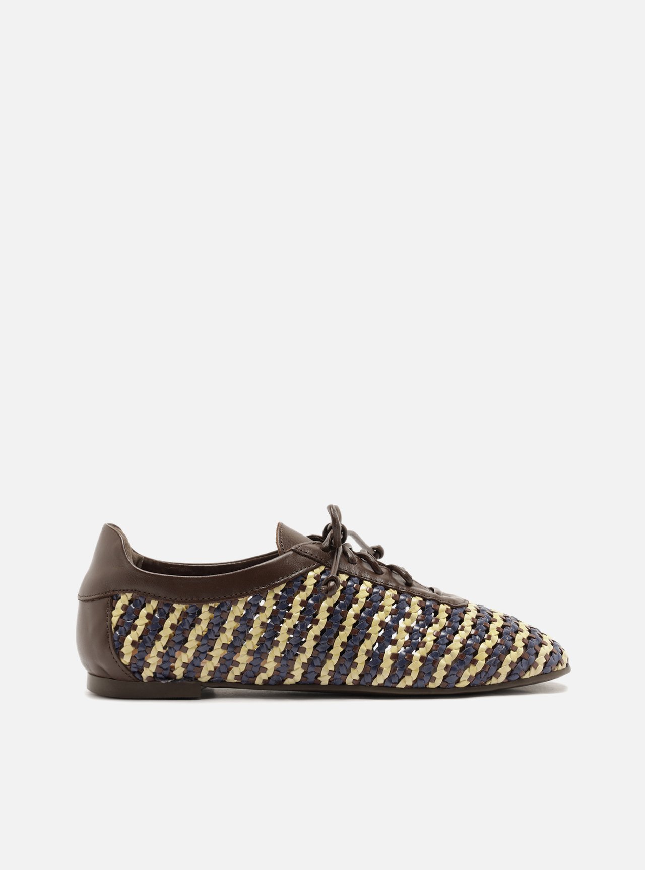 Mocassim Multicolorido Tressê Bico Redondo