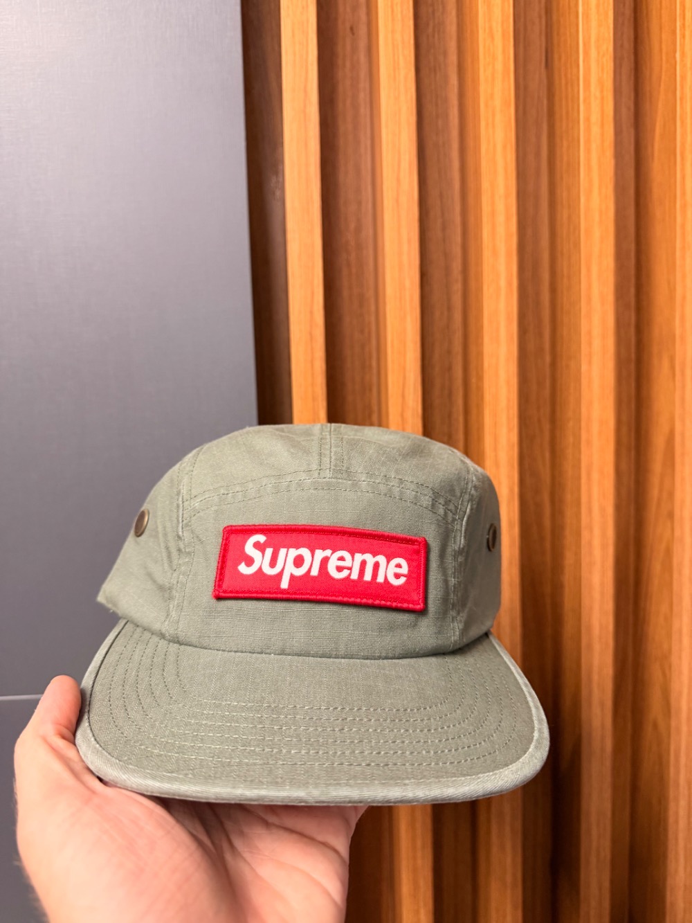 Boné Supreme Military Camp Olive SS26-W4 — Único, Novo