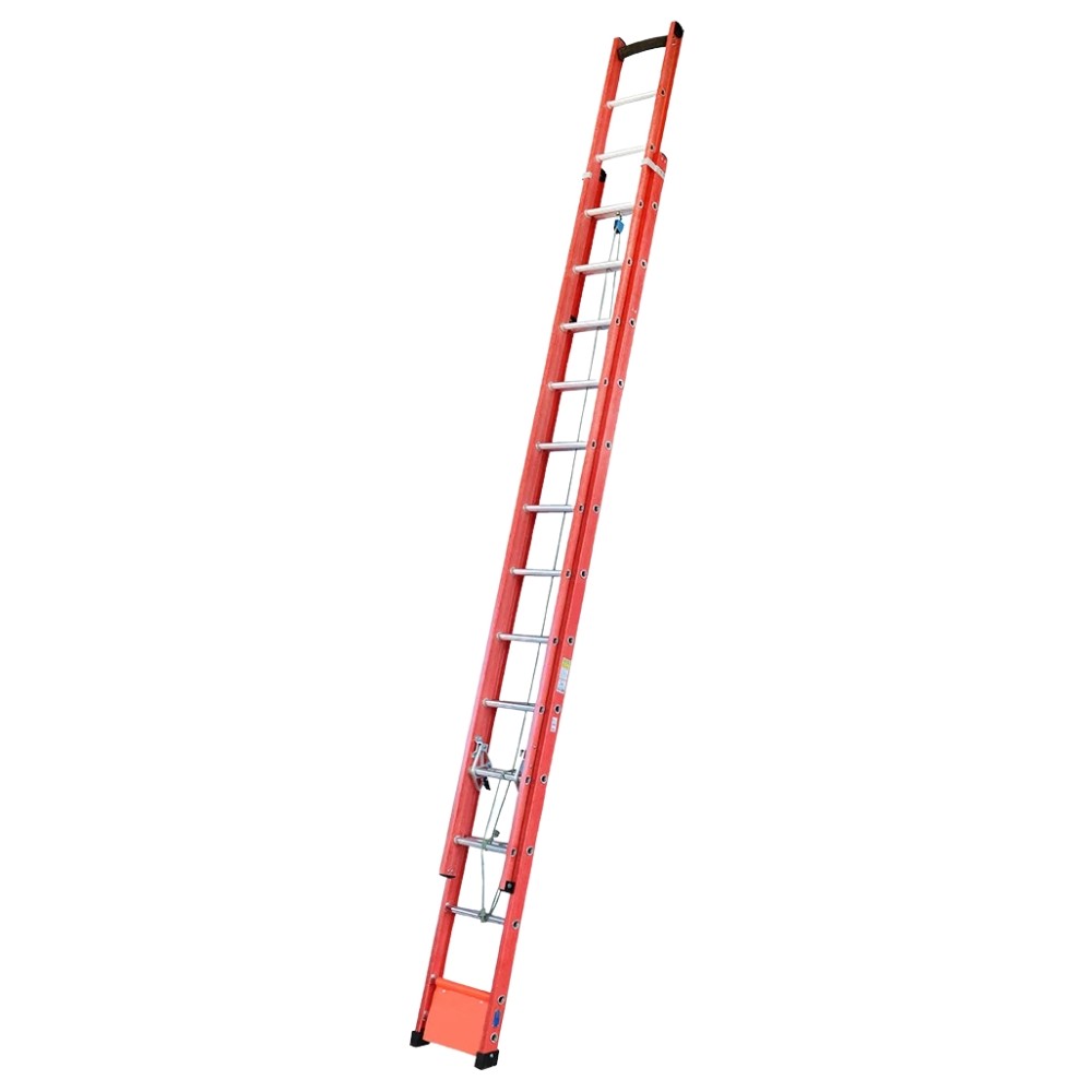 Escada Aluminio e Fibra de Vidro Extensível 7,2 Metros Profissional 23 Degraus com Catraca