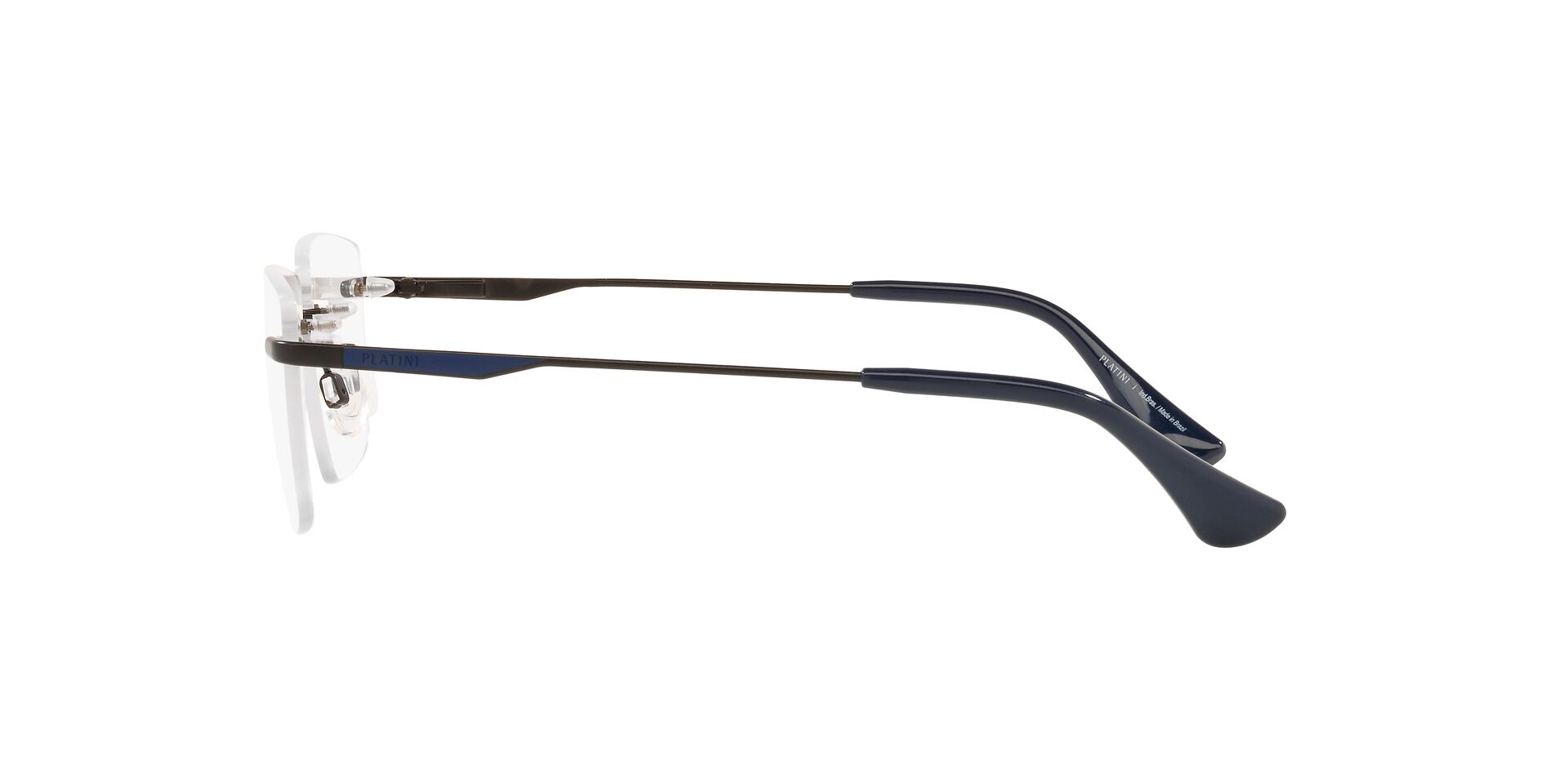 Foto 4 de Kit Óculos de Grau Masculino Platini Retangular P91188 Cor Preto com Lente Filtro Azul