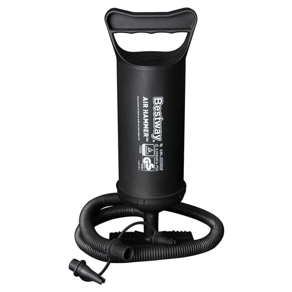 Bomba de Ar Manual Bestway 30cm com 3 Bicos Adaptadores
