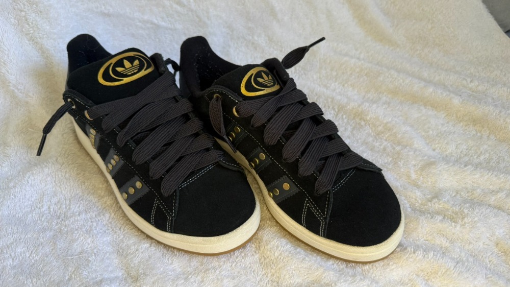 adidas Campus 00s Core Black Carbon Gold Metallic Feminino — 40, Usado