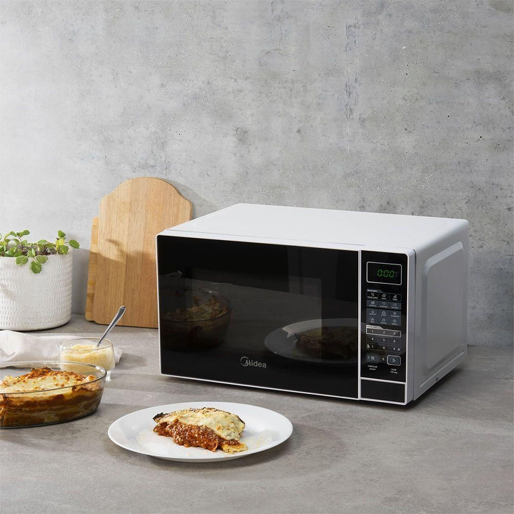 Foto 4 de Micro-ondas de Bancada Midea MRAS21 20L Branco com Minuto Fácil Eco e Tira Odor 110V