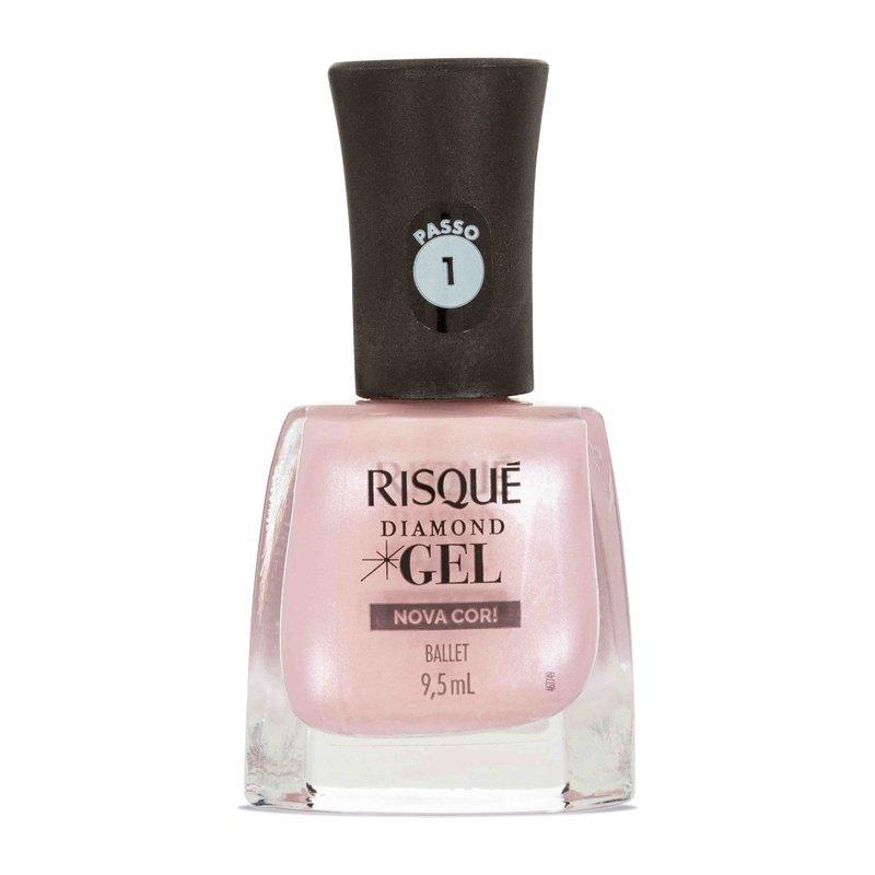 Esmalte Metálico Risqué Diamond Gel Nova Cor! Ballet 9,5ml