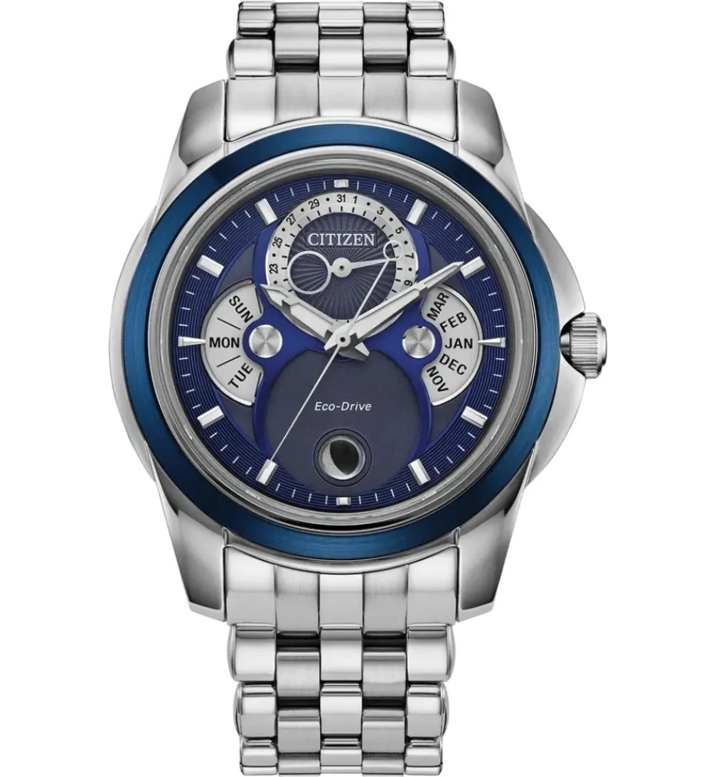Relógio Citizen Moon Phase Calendrier 41,8mm — Único, Novo