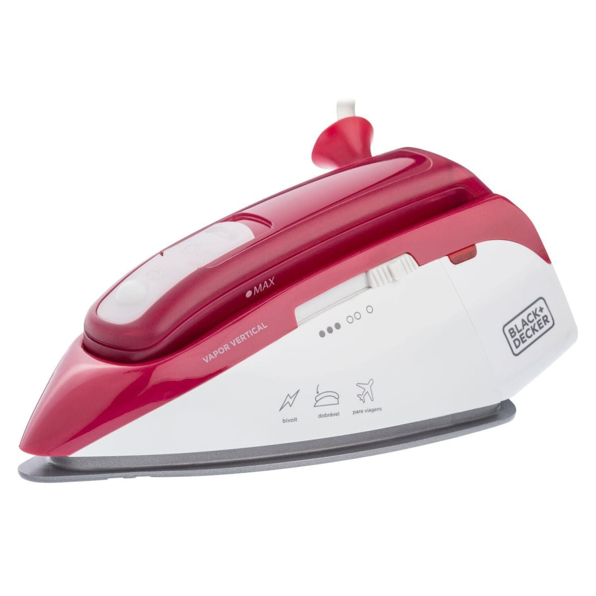 Ferro de Viagem Black+Decker FXVG1-BR a Vapor e a Seco Vermelho Bivolt