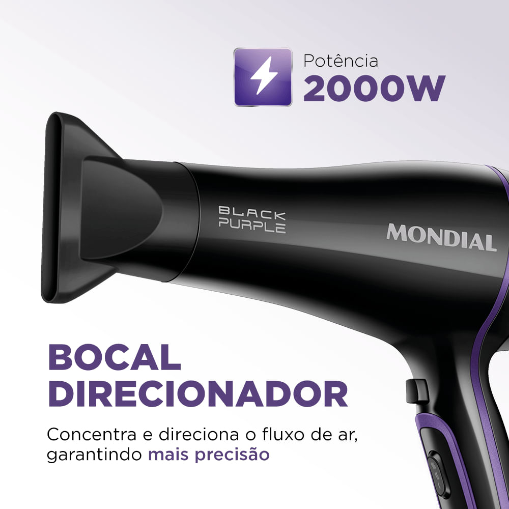 Foto 3 de Secador de Cabelos Mondial Preto SCN-01 110
