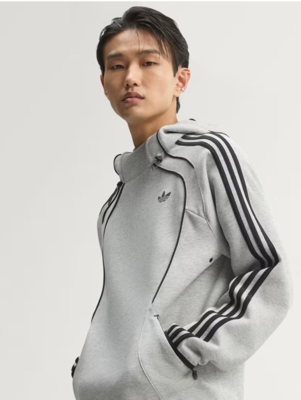 Moletom adidas Capuz Spacer Teamgeist 26 Medium Grey Heather — XG, Novo