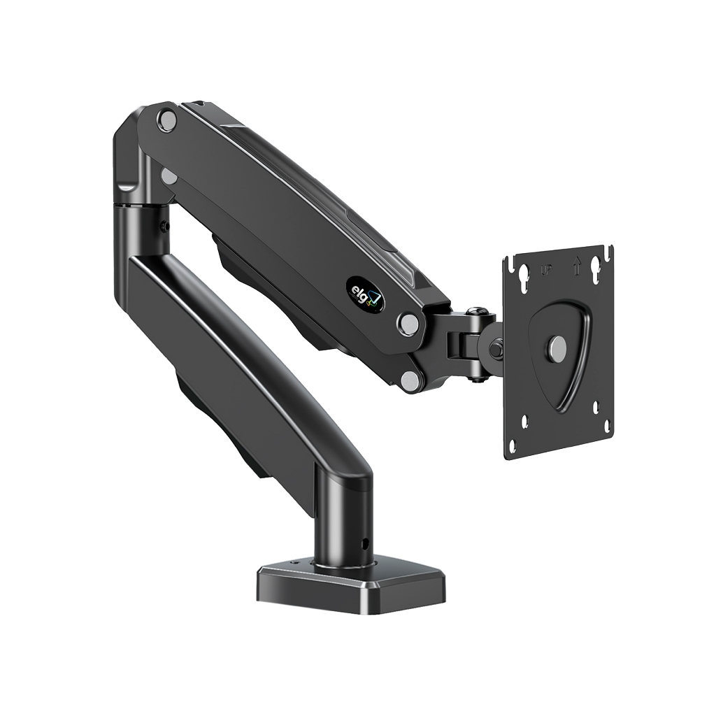 Suporte Ergonômico de Mesa, Monitor 17" a 35", Pistão a Gás, Suporte Até 9kg, Cinza, F80N, ELG