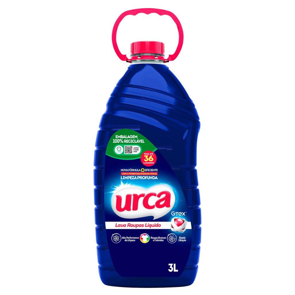 Lava Roupas Liquido Urca Azul - 3l