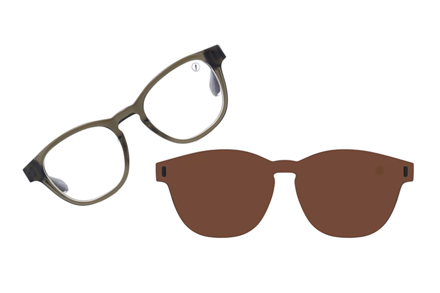 Armação Para Óculos de Grau Masculino Acetato Italiano Multi Polarizado Verde LV.MU.1242.0215 M
