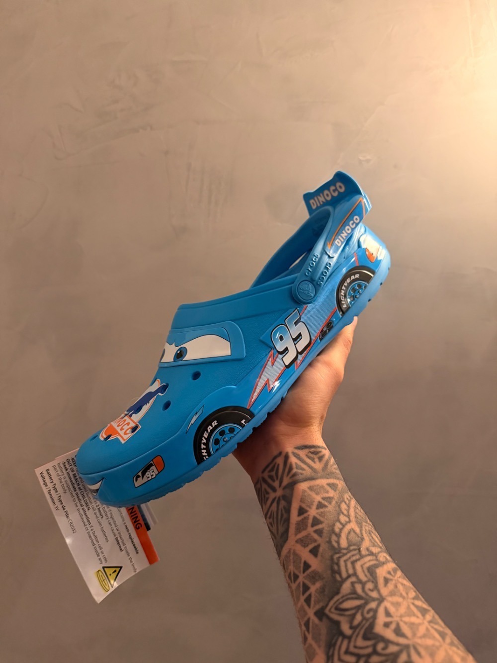Cars x Crocs Crocband Lightning McQueen Dinoco Blue — 43, Novo