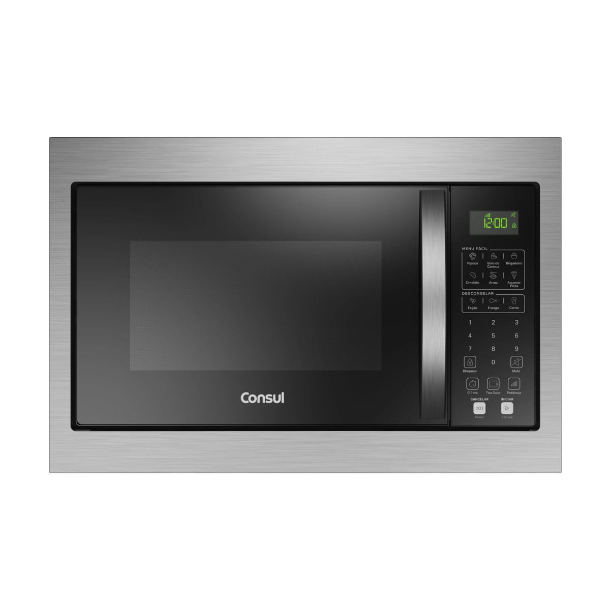 Micro-ondas Consul de Embutir 32 Litros Preto com Design Moderno e Menu Fácil - CM146AE 110
