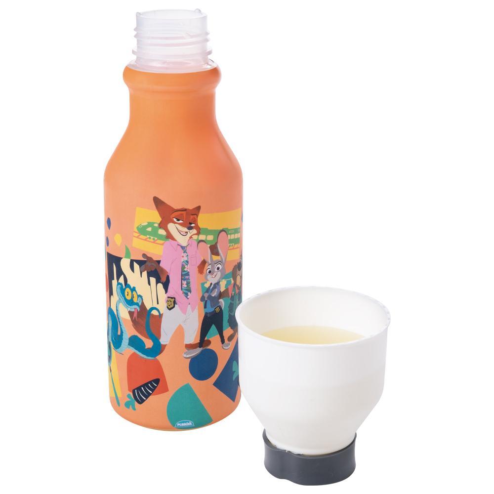 Garrafa Zootopia com Copo Nick Judy Gary 500 ml Plasútil