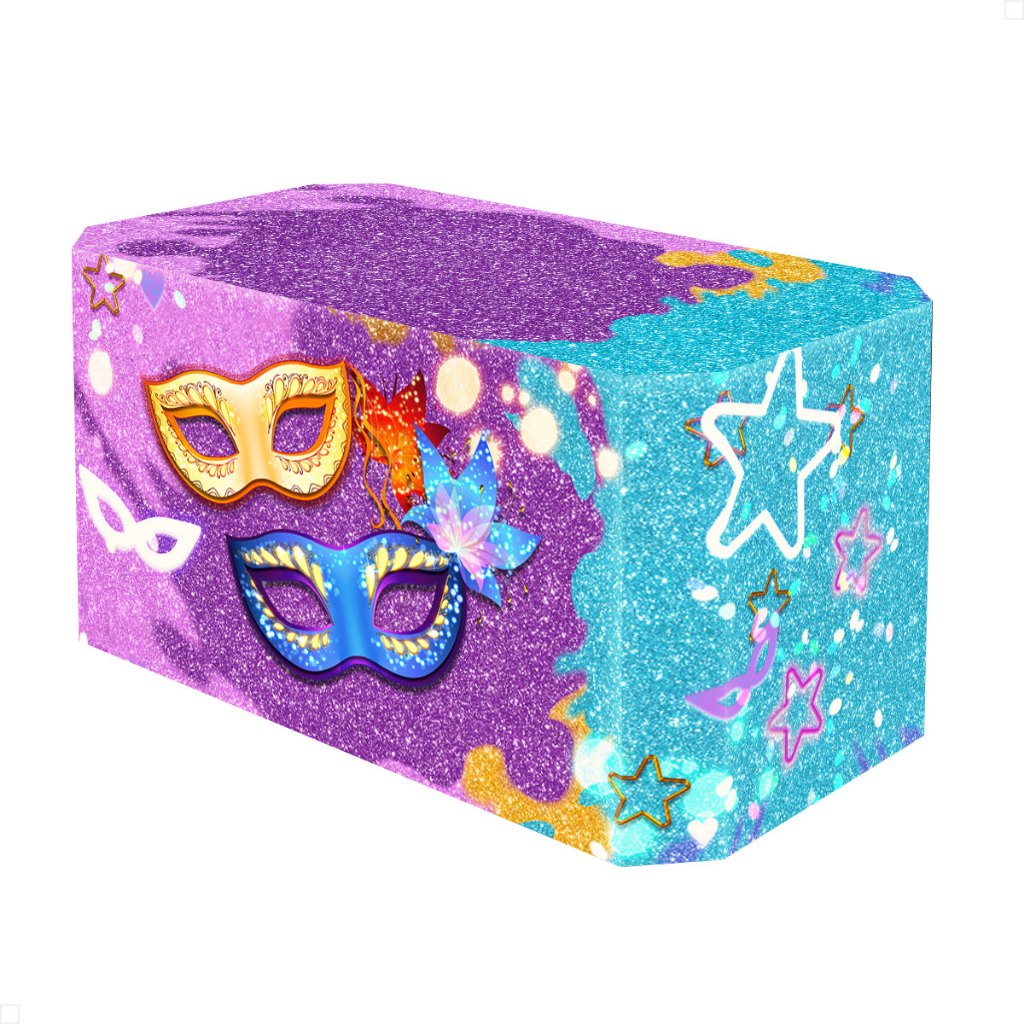 Capa Forro de Mesa Festa Carnaval Máscaras Decoração Em Tecido para Mesa Veste Fácil