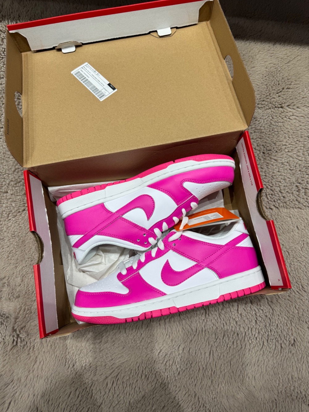 Nike Dunk Low GS Laser Fuchsia — 35, Novo