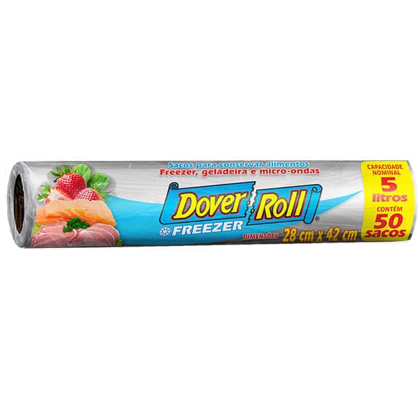 Saco para alimentos 5 litros, com 50 unidades, 160022424, Dover - RL 50 SC