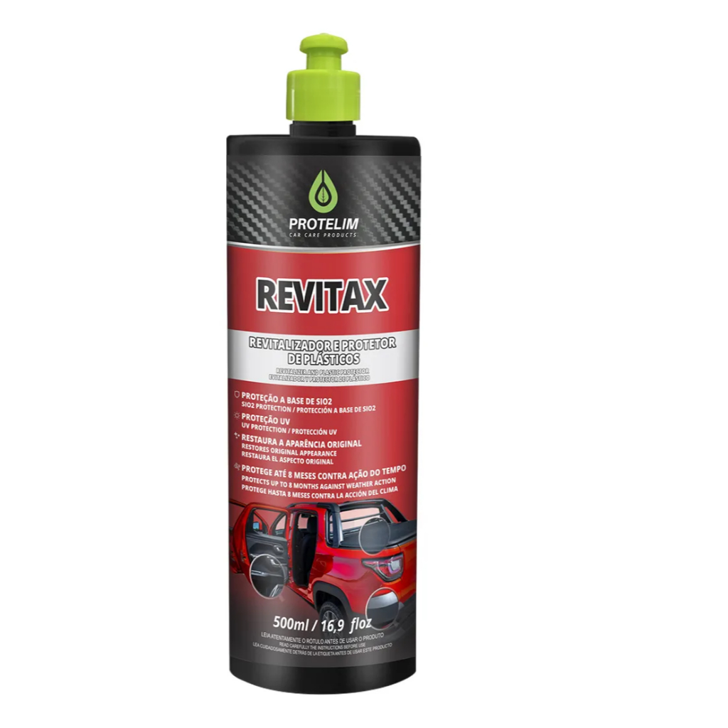 Revitax Protelim 500ml Revitalizador Protetor De Plasticos