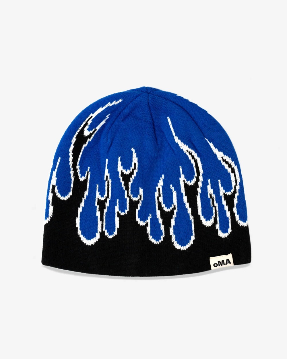 Touca oMA Studios Flame Skully Blue — Único, Novo