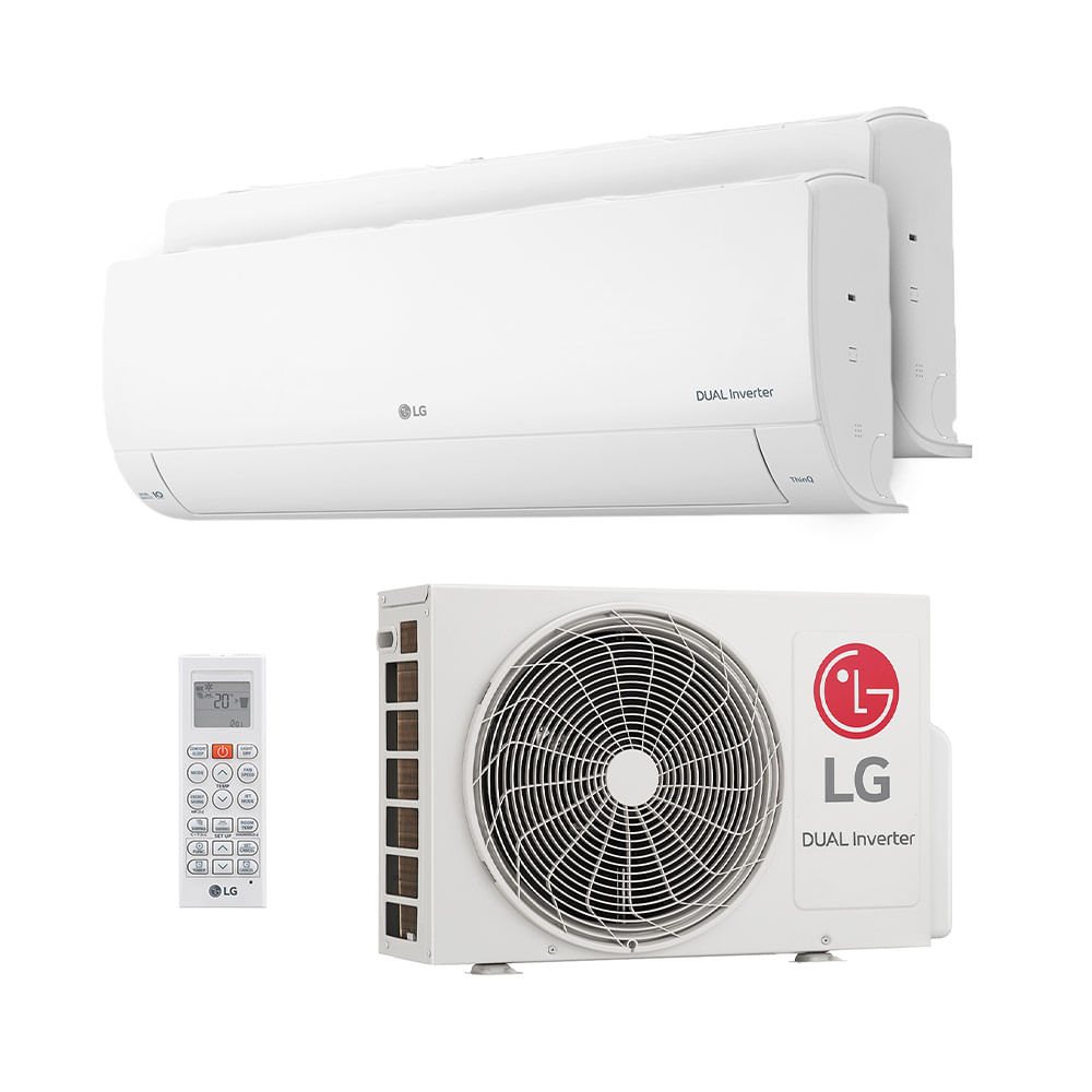 Ar Condicionado Multi Split Dual Inverter Voice LG 16000 Btus (2x Evap 9000) Frio