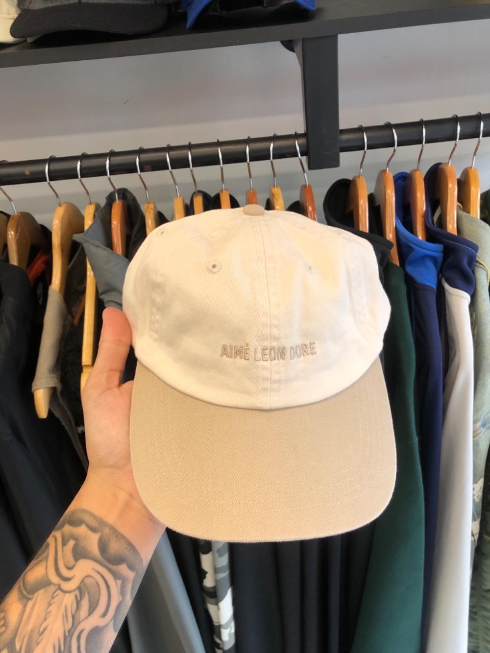 Boné Aime Leon Dore Washed Chino Safari — Único, Novo