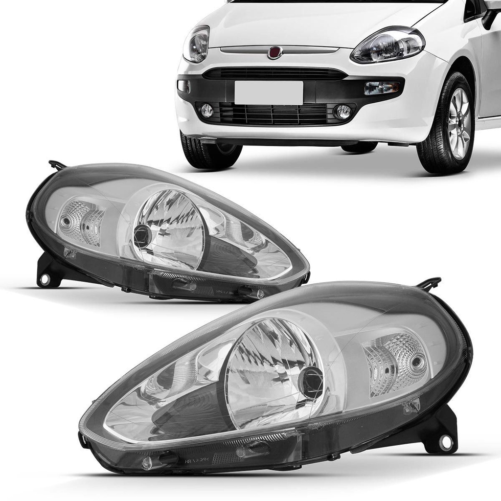 Farol Punto 2012 2013 2014 2015 2016 Foco Simples Cromado