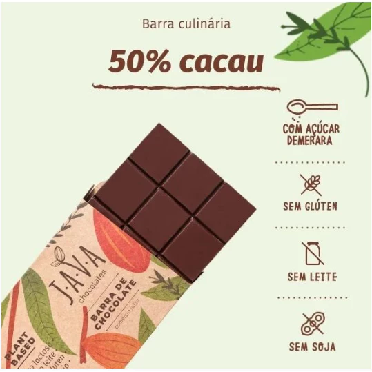 Barra de chocolate 50% cacau - 1KG
