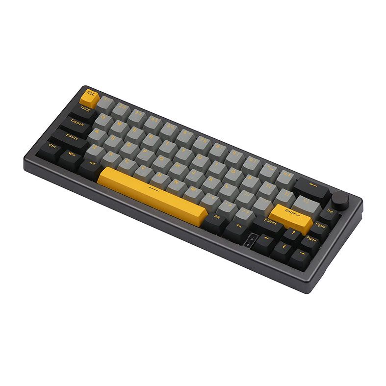 Foto 3 de Teclado Mecanico Epomaker EK68, Switch Budgerigar, Black Gold, EK68-BG-BD