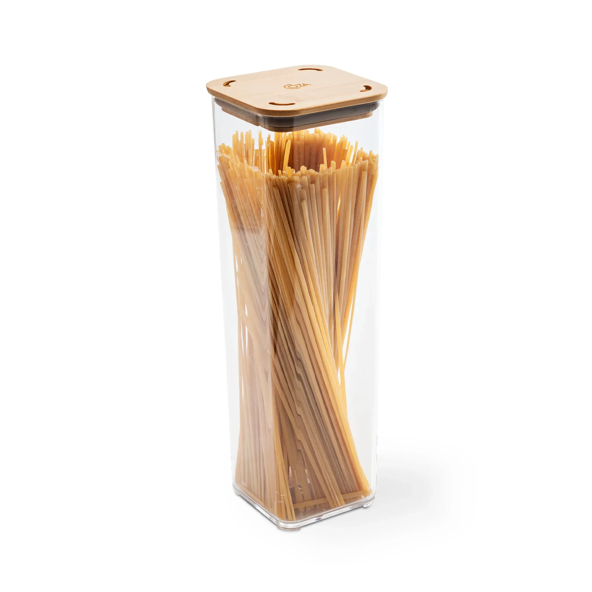 Pote Hermético Quadrado Coza Modo Bambu 1,8 Litros Cristal