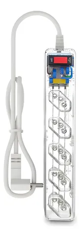 Filtro de linha Clamper Transparente 5 tomadas