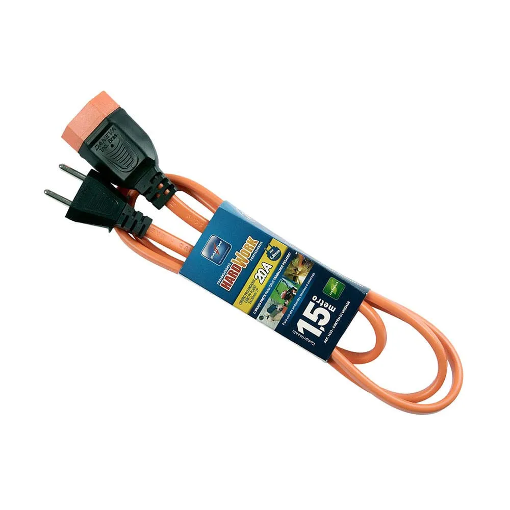 PROLONGA HARDWORK PP 2X2,50MM2 2P 20A LARANJA 1,5M DANEVA