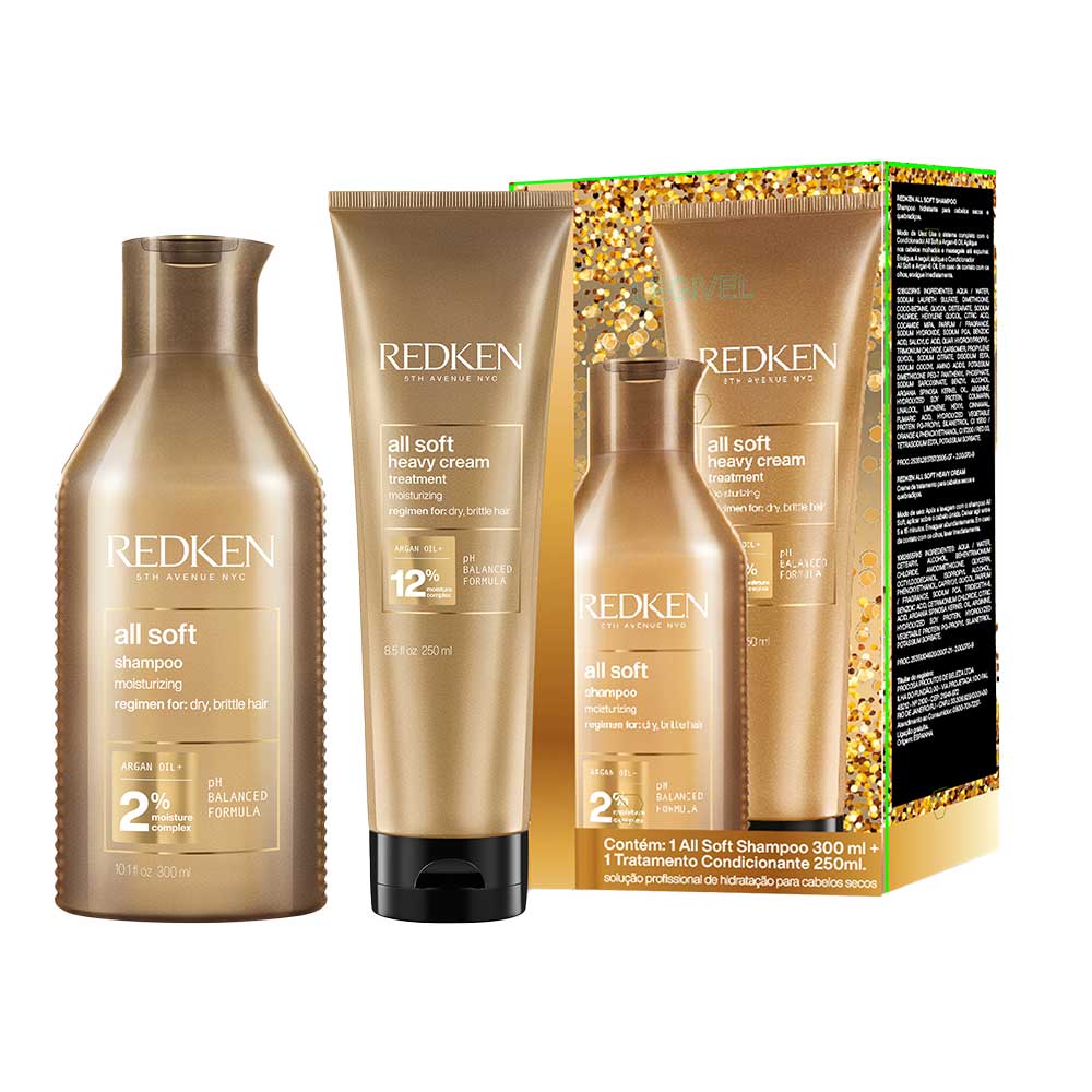 Redken All Soft Kit Shampoo + Máscara — Kit