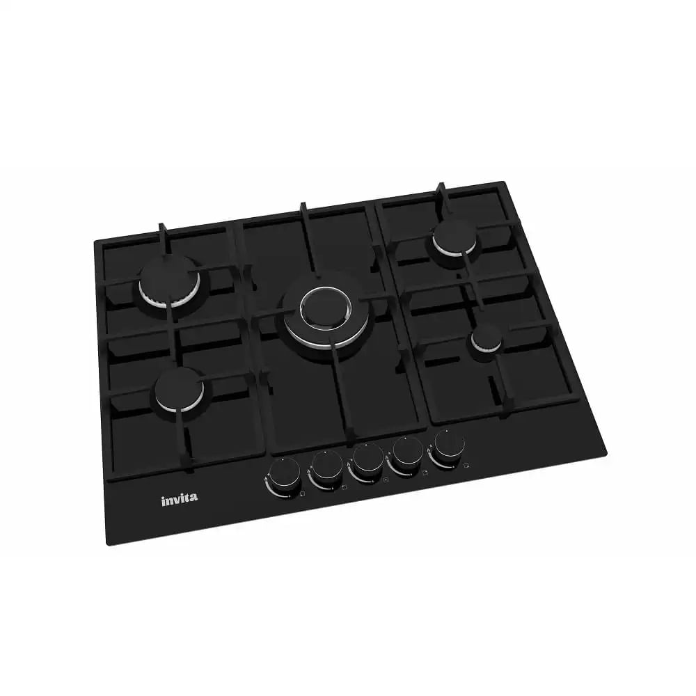Cooktop a Gás Invita 5 Bocas 70cm Preto - Bivolt