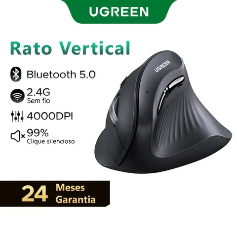 Mouse Vertical UGREEN Ergonômico 4000DPI Sem Fio