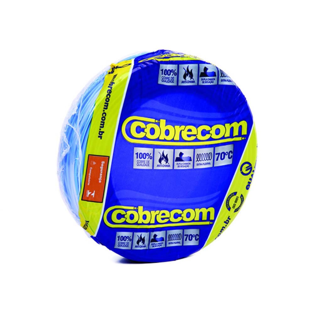 Cabo Flexível 2,5mm² 750V Azul 50m | Cobrecom NBR NM 247-3