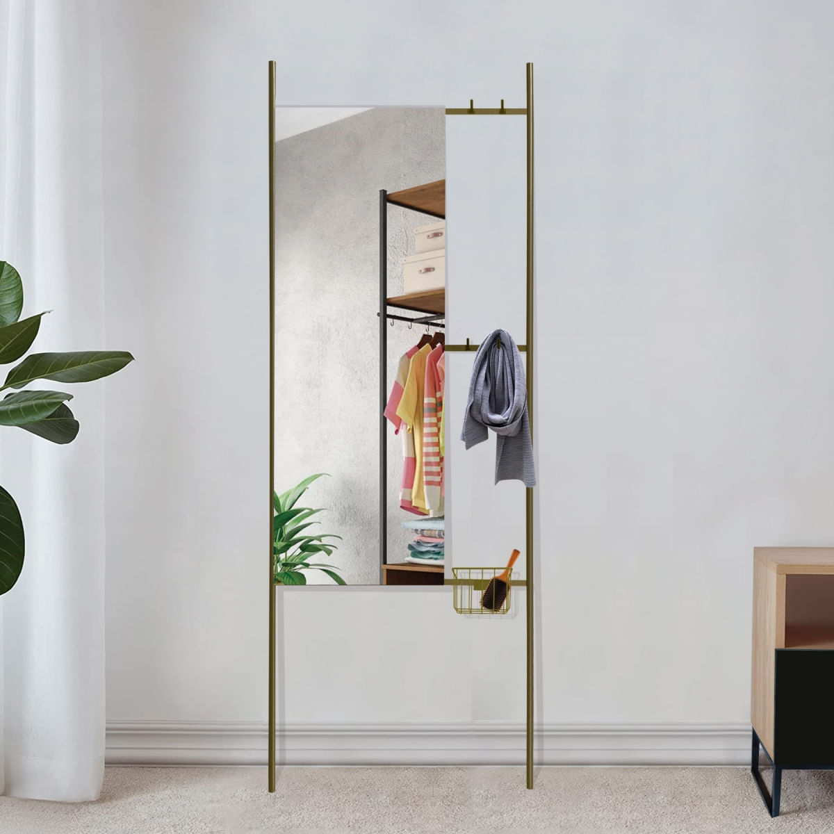 Espelho de Chão Hanger 180x63cm Dourado