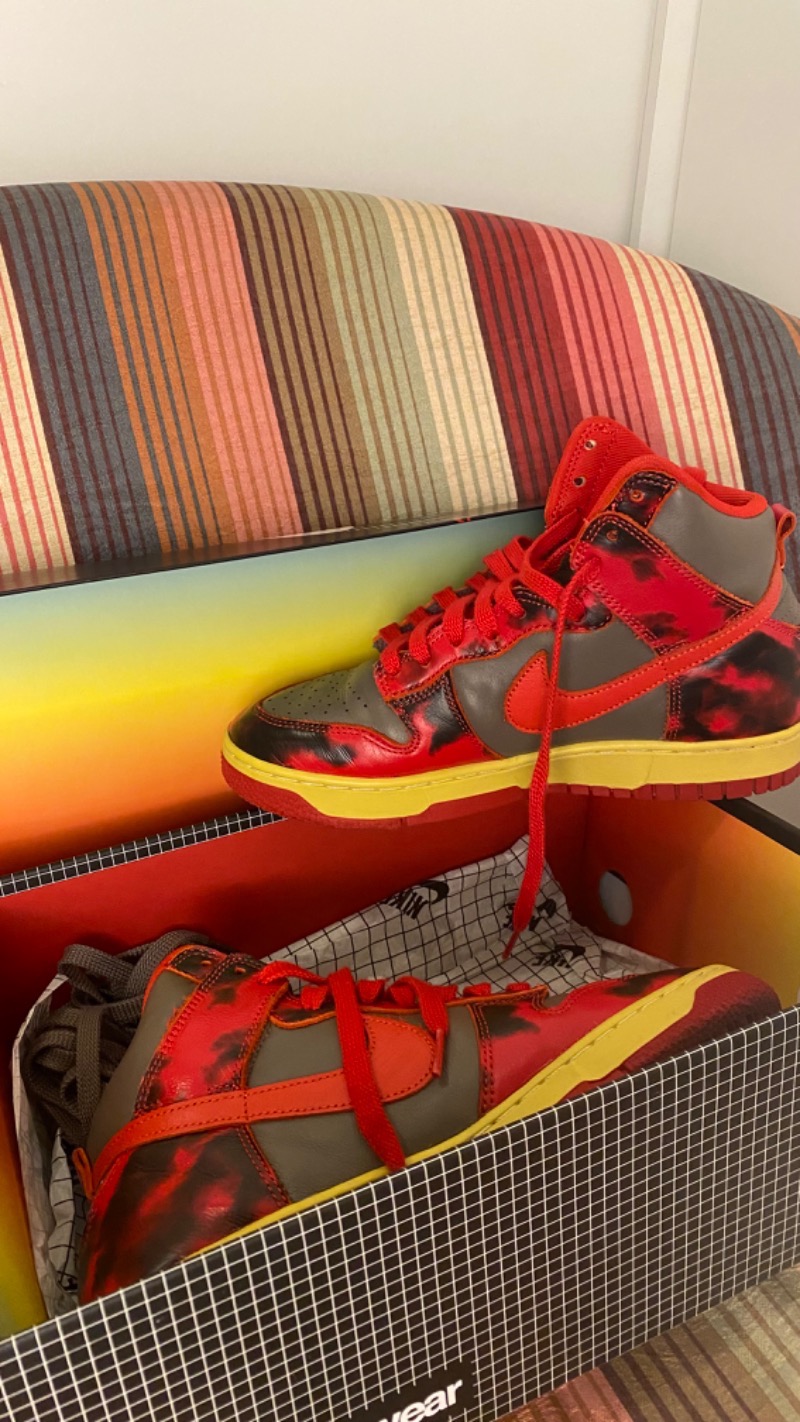 Foto 4 de Nike Dunk High 1985 Red Acid Wash — 38, Usado