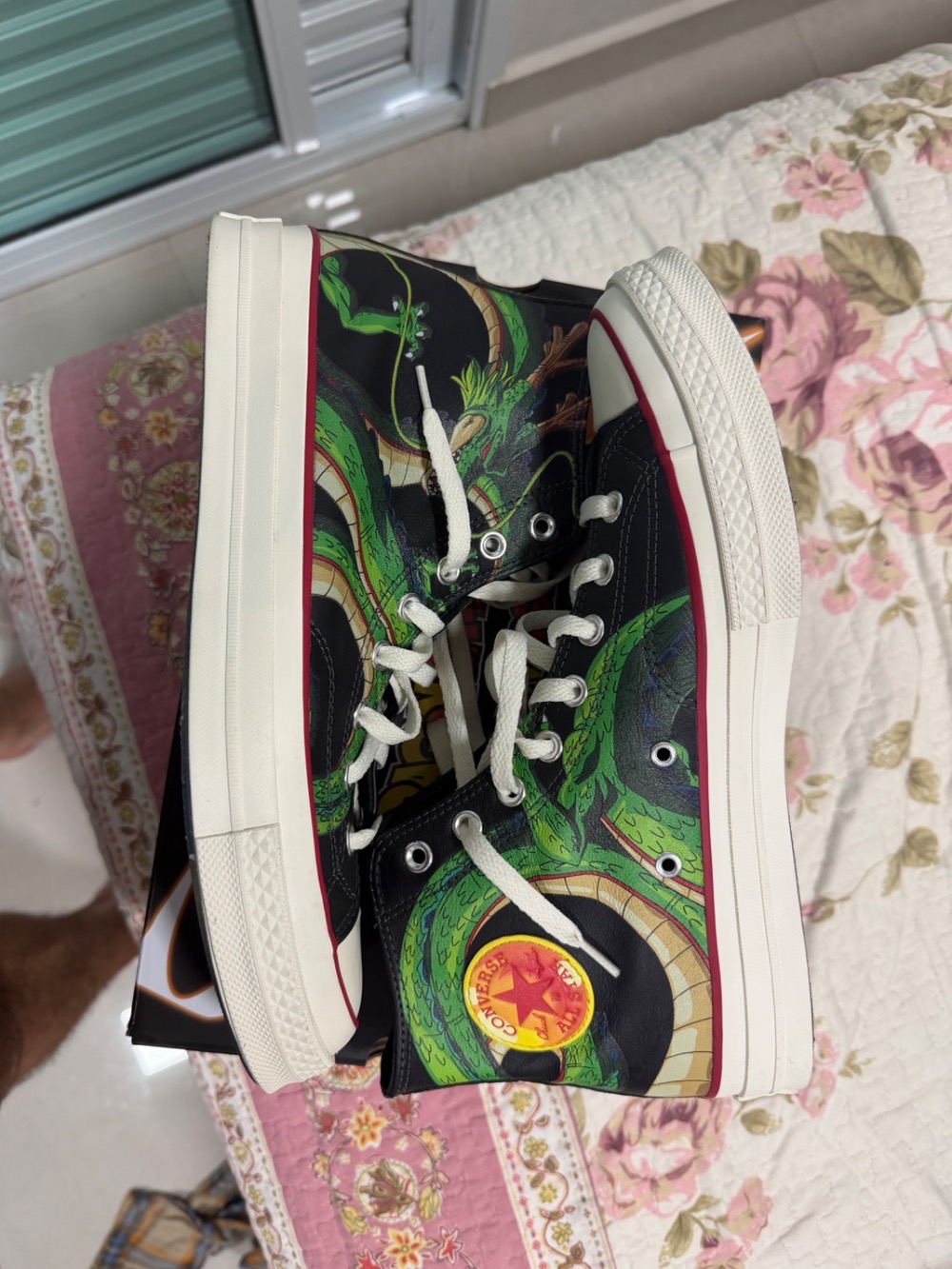 Dragon Ball Z x Converse Chuck Taylor All Star Shenron Black Cyber Yellow — 42, Novo
