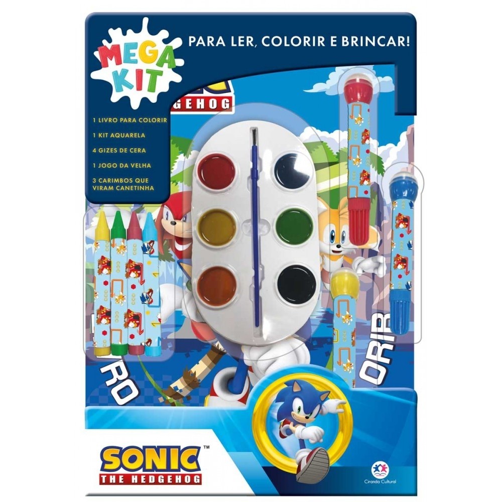 Livro Sonic - Ler, colorir e brincar
